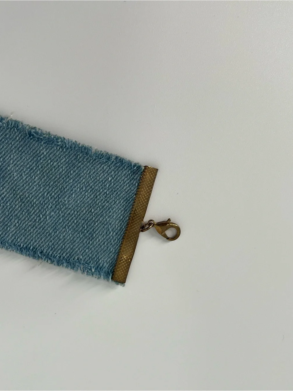 Handmade Denim Blue Crystal Applique Choker Necklace Y2K Inspired